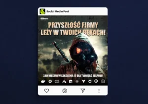Projekt posta social media dla infoShare Academy promującego szkolenia IT dla firm i zespołów.